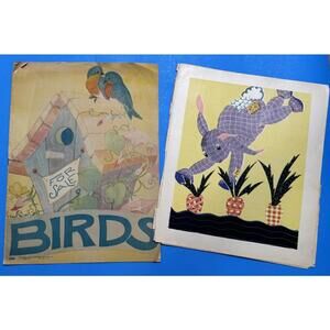 Birds Illustrated by Fern Bisel Peat 1943 + 6 Prints from Animal Caravan 1930